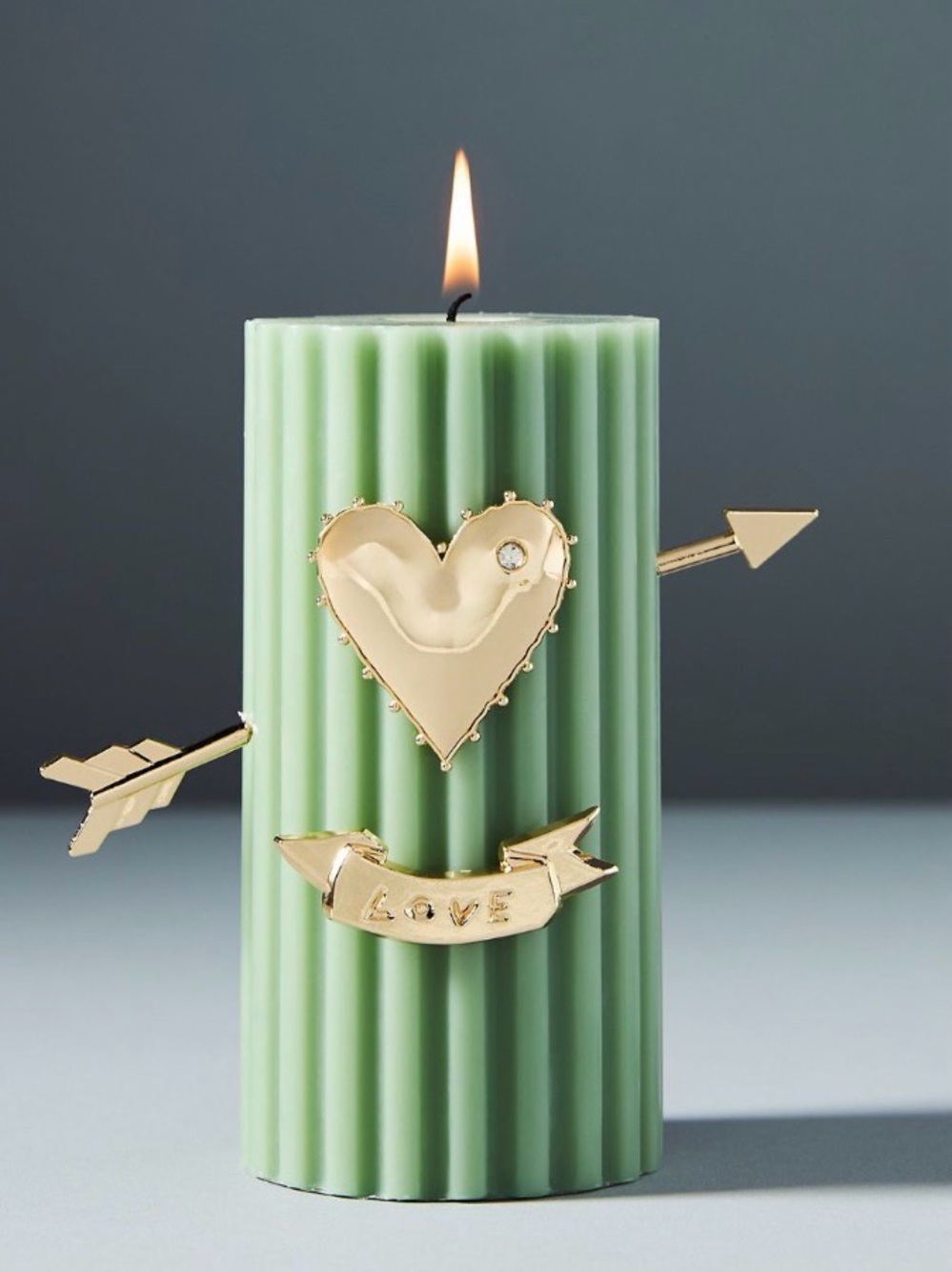 Anthropologie Heart Love Candle Charm